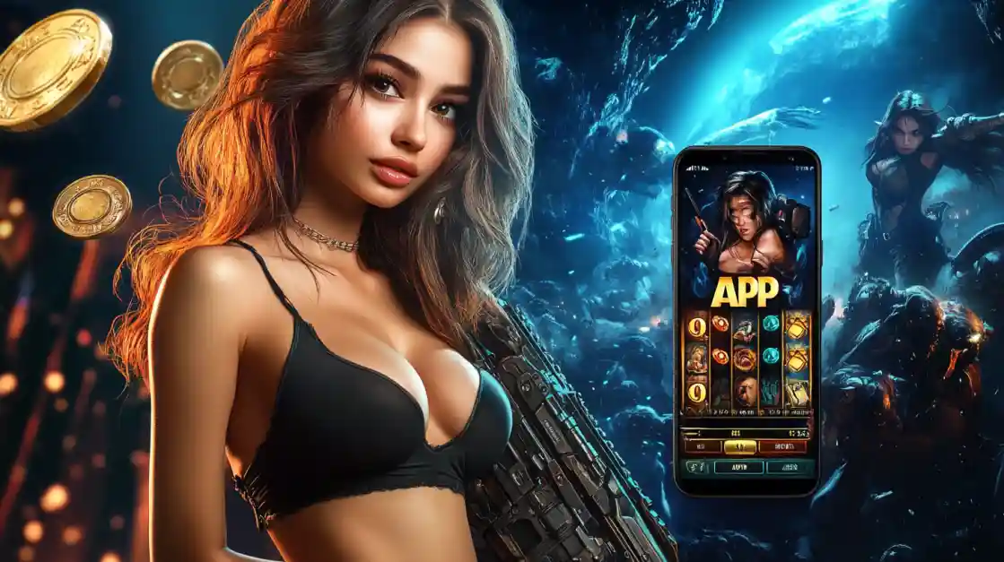 একজন সাহসী নারী tk333 মোবাইল গেমিং অ্যাপ ব্যবহার করছেন, যা অ্যাকশনভিত্তিক গেমের অনুভূতি প্রকাশ করে।